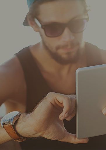 Person on Tablet